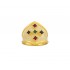 Χρυσό χειροποιητο δαχτυλίδι με πέτρες ρουμπινιά ζαφείρι σμαράγδι κ14 16856