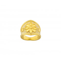 Χρυσό χειροποιητο δαχτυλίδι κ14 λουλούδι 17076