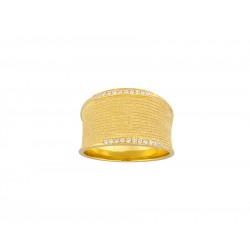 Χρυσό χειροποιητο δαχτυλίδι με πέτρες λευκά ζιρκόνια  κ14 17106