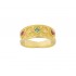 GOLD HANDMADE RING WITH STONES EMERALD AND RUBIS K14 17977