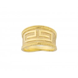 Χρυσό χειροποιητο δαχτυλίδι κ14 μαίανδρος σχέδιο 18197