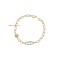 Gold bracelet k14 bicolor white and yellow gold br76110