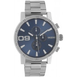 Oozoo Chronograph Watch with Metallic Bracelet in Silver color