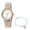 Just Cavalli Valentine's Γυναικείο ρολόι με πέτρες Δίχρωμο με βραχιόλι δώρο  JC1L212M0115