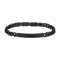 Luca Barra Men's Black Steel Bracelet BA1583