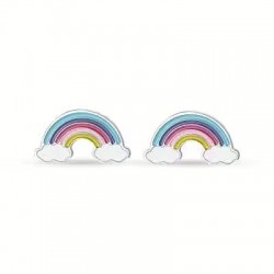 Luca Barra Rainbow Steel Earrings for Kids JO121