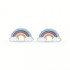 Luca Barra Rainbow Steel Earrings for Kids JO121
