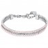 Women's bracelet with pink and white luca barra tennis crystals