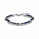 Men s steel bracelet with blue stones and steel elements BA1525
