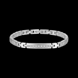Luca Barra Men's Steel Bracelet In Silver Color BA1494