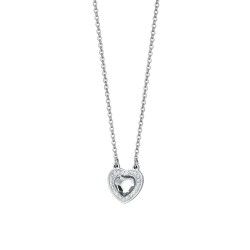 Eternal Love Heart Necklace with Luca Barra Crystals