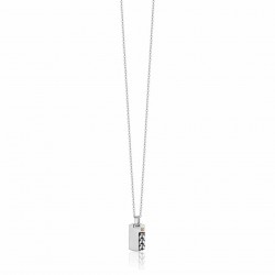 Men's necklace in steel, from the Luca Barra brand with black IP enamel plat