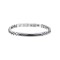 Luca Barra Ceramic steel bracelet with black stones BA1675