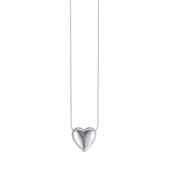 Luca Barra ck1809 Women s Full Heart Steel Necklace
