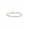Luca Barra Riviera Bracelet in Gold Steel with Crystals BK2362