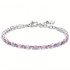 Women's tennis bracelet in steel  Luca Barra brand with pink baguette zircons BK2630