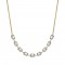 Luca Barra Steel Gold Plated Women's Necklace With White Crystals ck1926