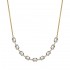 Luca Barra Steel Gold Plated Women's Necklace With White Crystals ck1926