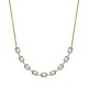 Luca Barra Steel Gold Plated Women s Necklace With White Crystals ck1926
