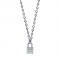 WOMEN'S STEEL NECKLACE WITH WHITE CRYSTAL PADLOCK CK1780