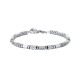 Luca Barra Men s Bracelet Steel bracelet with hematite silver ba1431