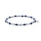 Luca Barra Men's Bracelet Elastic bracelet with steel elements and blue stones ba1440
