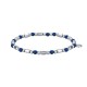 Luca Barra Men s Bracelet Elastic bracelet with steel elements and blue stones ba1440
