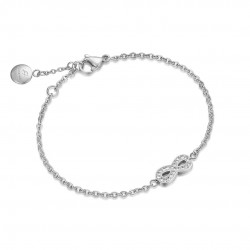 Luca Barra Steel bracelet with infinity