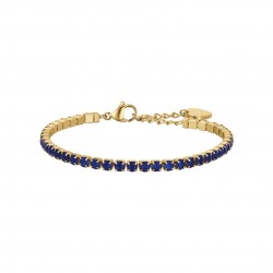 Luca Barra Men's steel women's bracelet with blue crystals