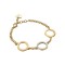 Luca Barra Women's Bracelet White Crystal Gold Plated Steel Bracelet BK2289