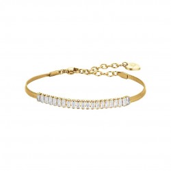 Luca Barra bracelet Steel gold plated with crystals BK2295