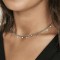 Luca Barra women's necklace Steel necklace with stars and white crystals CK1742