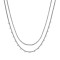Luca Barra women's necklace. Steel necklace with white crystals ck1745