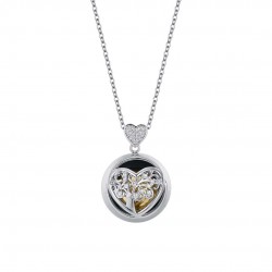 Luca Barra Pregnancy necklace for mothers steel Lucca Barra with heart CK1753