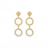 Γυναικεία σκουλαρίκια Luca Barra Σκουλαρίκια από ατσάλι χρυσά με λευκά κρύσταλλα ok1185