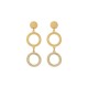 Luca Barra Women s Earrings Gold Steel Earrings with White Crystals ok1185