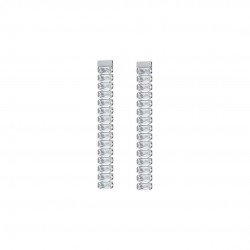 Luca Barra Women's Steel Earrings With White Crystals ok1186
