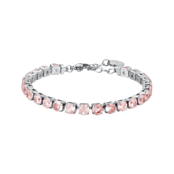 Luca Barra women's tennis bracelet with pink zircon BK2368