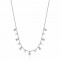 Women's necklace Luca Barra CK1789 in steel with hearts and white crystals.