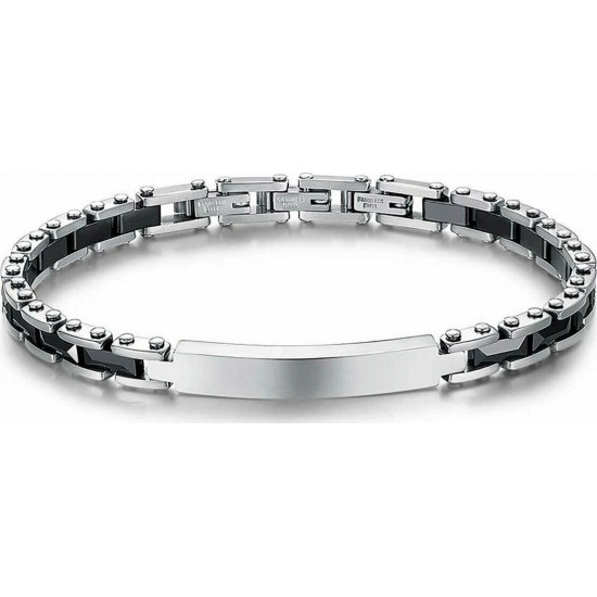 Luca Barra steel men s bracelet
