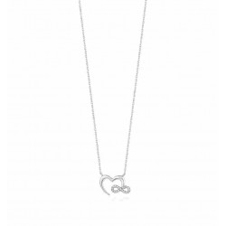 Necklace with Heart and Infinity Melitea in silver and zircon MC258