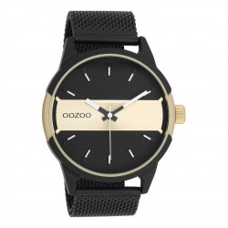 OOZOO Ανδρικό Ρολόι με Μαύρο Μπρασελέ 