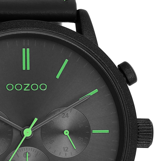 OOZOO Timepieces Black Leather Strap C11208