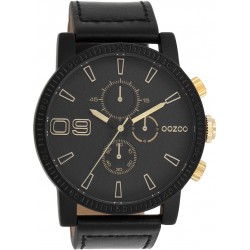 OOZOO Timepieces αντρικό ρολόι με μαύρο λουράκι c11212