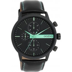 OOZOO Timepieces Black Leather Strap C11229