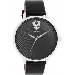 OOZOO Timepieces Black Leather Strap  Γυναικείο Ρολόι c11241