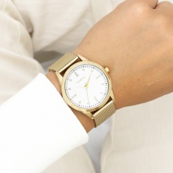 OOZOO Timepieces Crystals Gold Metallic Bracelet  c11282