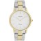 OOZOO Vintage watch with white dial and steel silver/gold bracelet C20098