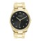 Ρολόι OOZOO με μαύρο καντράν και χρυσό ατσάλινο μπρασελέ Timepieces C10965