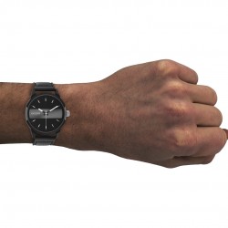 Ρολόι OOZOO με γκρι καντράν και μαυρο δερμάτινο λουράκι Timepieces C11000